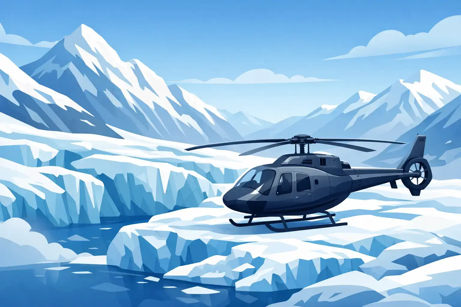 Can Helicopters Land on Glaciers?