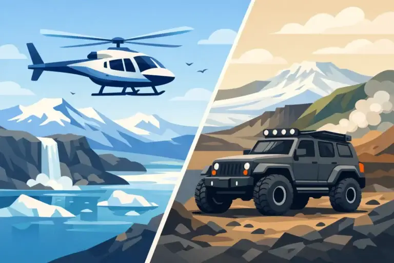 Helicopter Tours vs Super Jeeps in Iceland