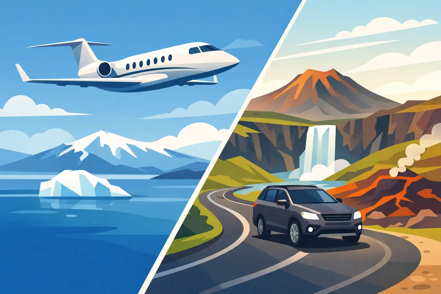 Private Flight Versus Driving Iceland