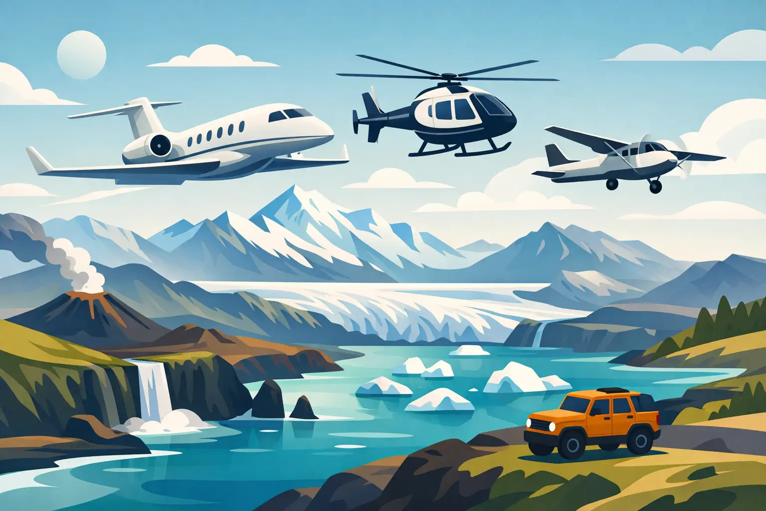 Best Luxury Adventure Flights in Iceland
