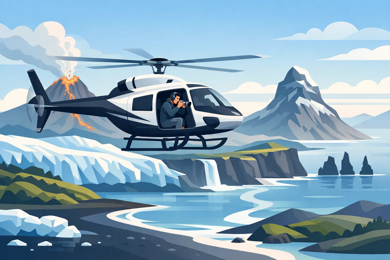 Best Helicopter Photo Locations in Iceland