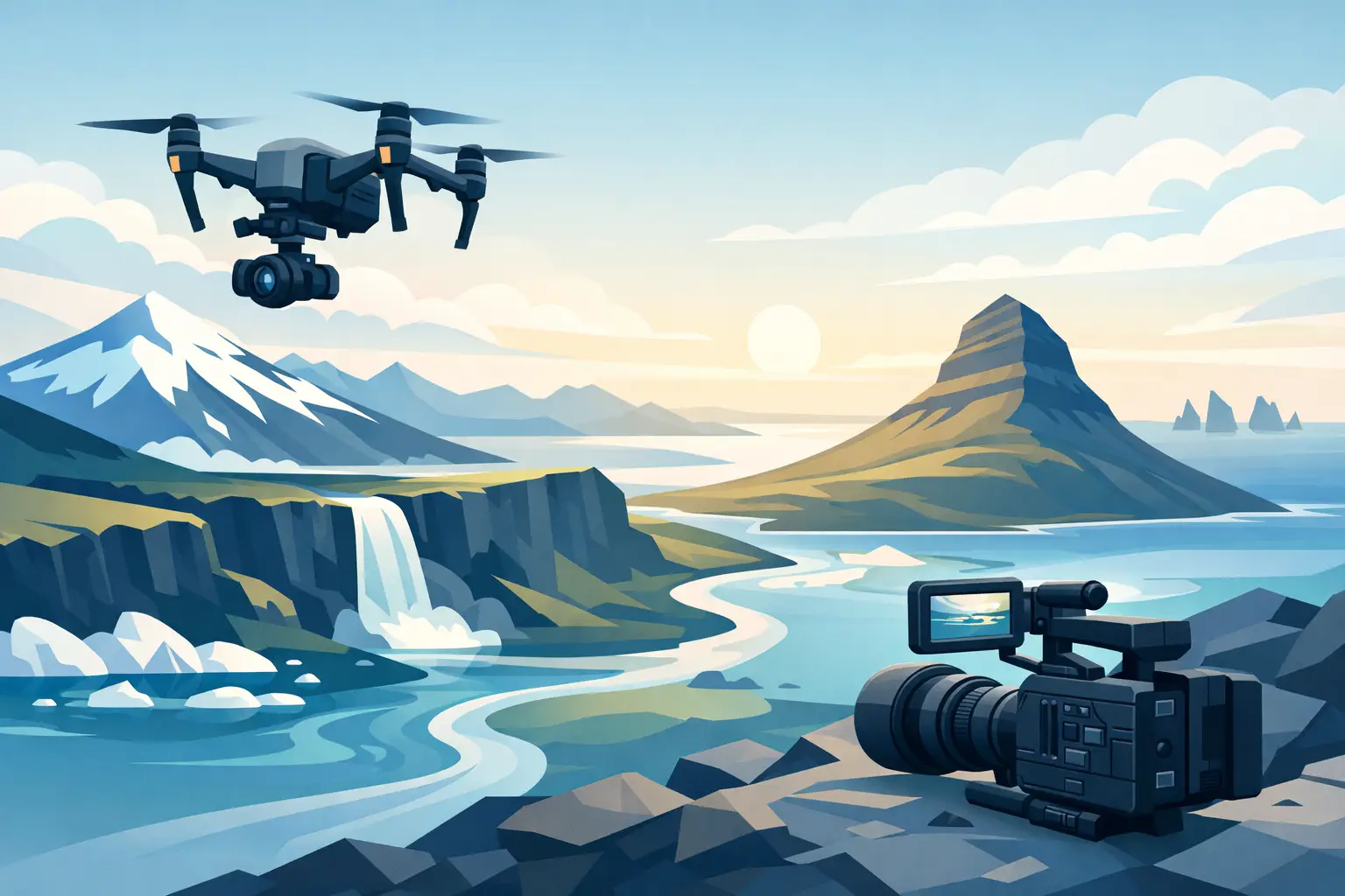 Cinematic Aerial Production Across Iceland