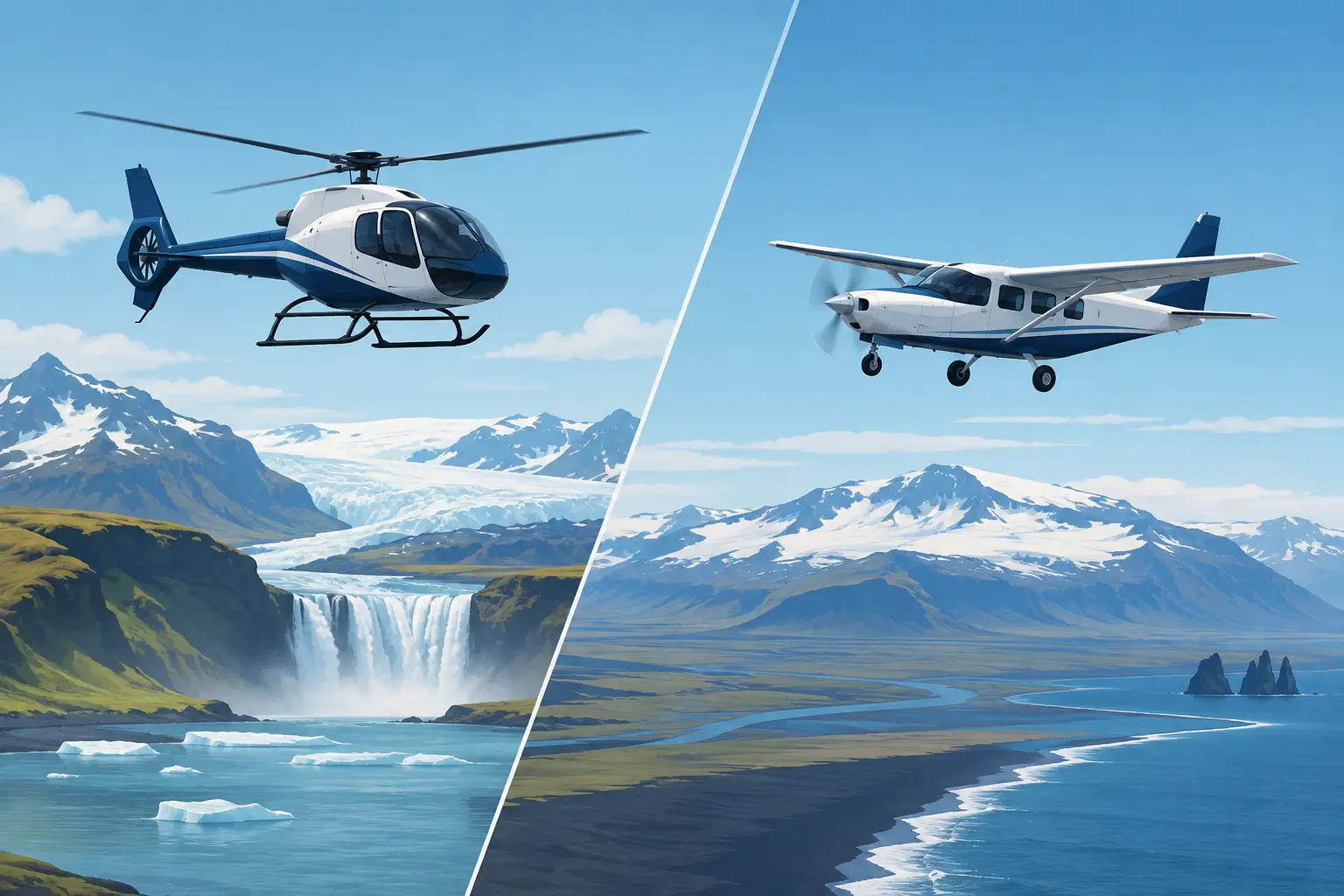 Helicopter Charter Versus Fixed Wing in Iceland
